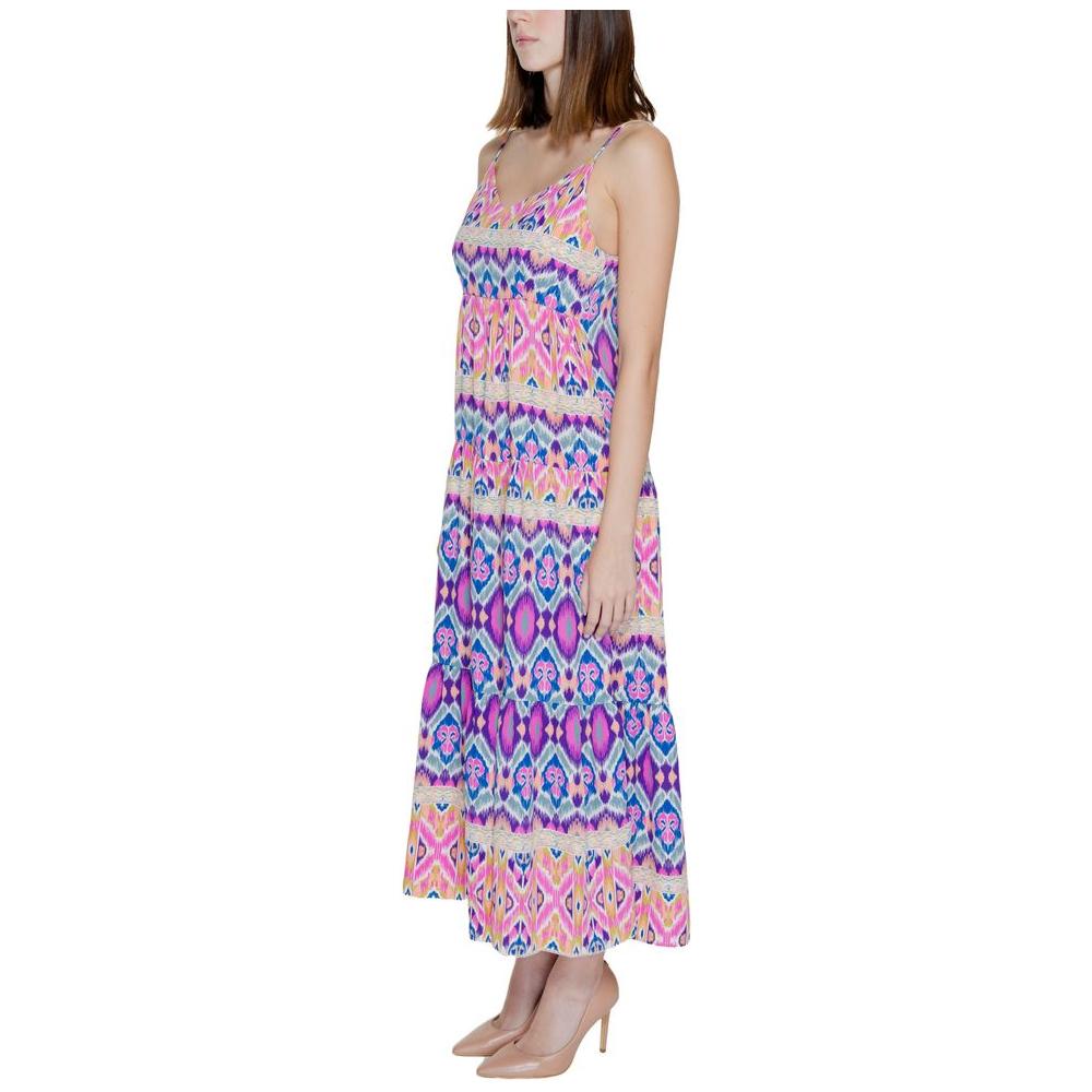 Only Multicolor Recycled Polyester Dress Only Gray
