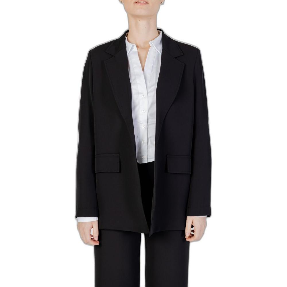 Sandro Ferrone Black Polyester Suits & Blazer Sandro Ferrone Black