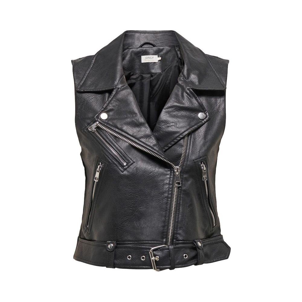 Only Black Polyester Jackets & Coat Only Dark Slate Gray
