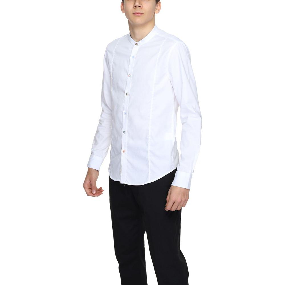Gianni Lupo White Cotton Shirt Gianni Lupo Black
