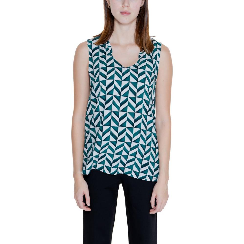 Street One Green Viscose Tops & T-Shirt Street One Dark Slate Gray