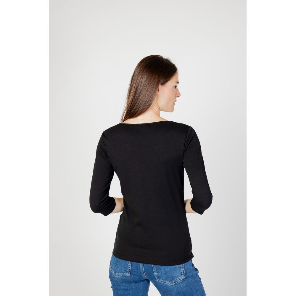 Street One Black Cotton Tops & T-Shirt Street One Light Gray