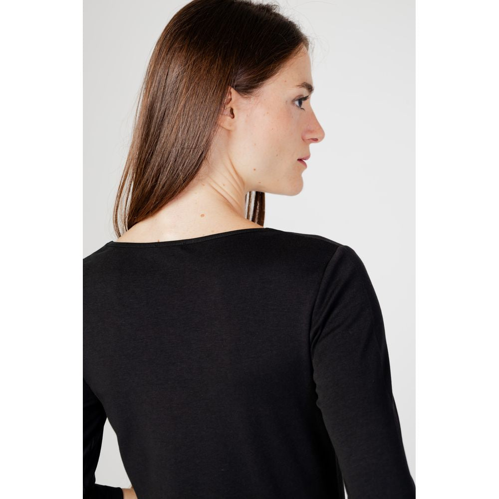 Street One Black Cotton Tops & T-Shirt Street One Light Gray