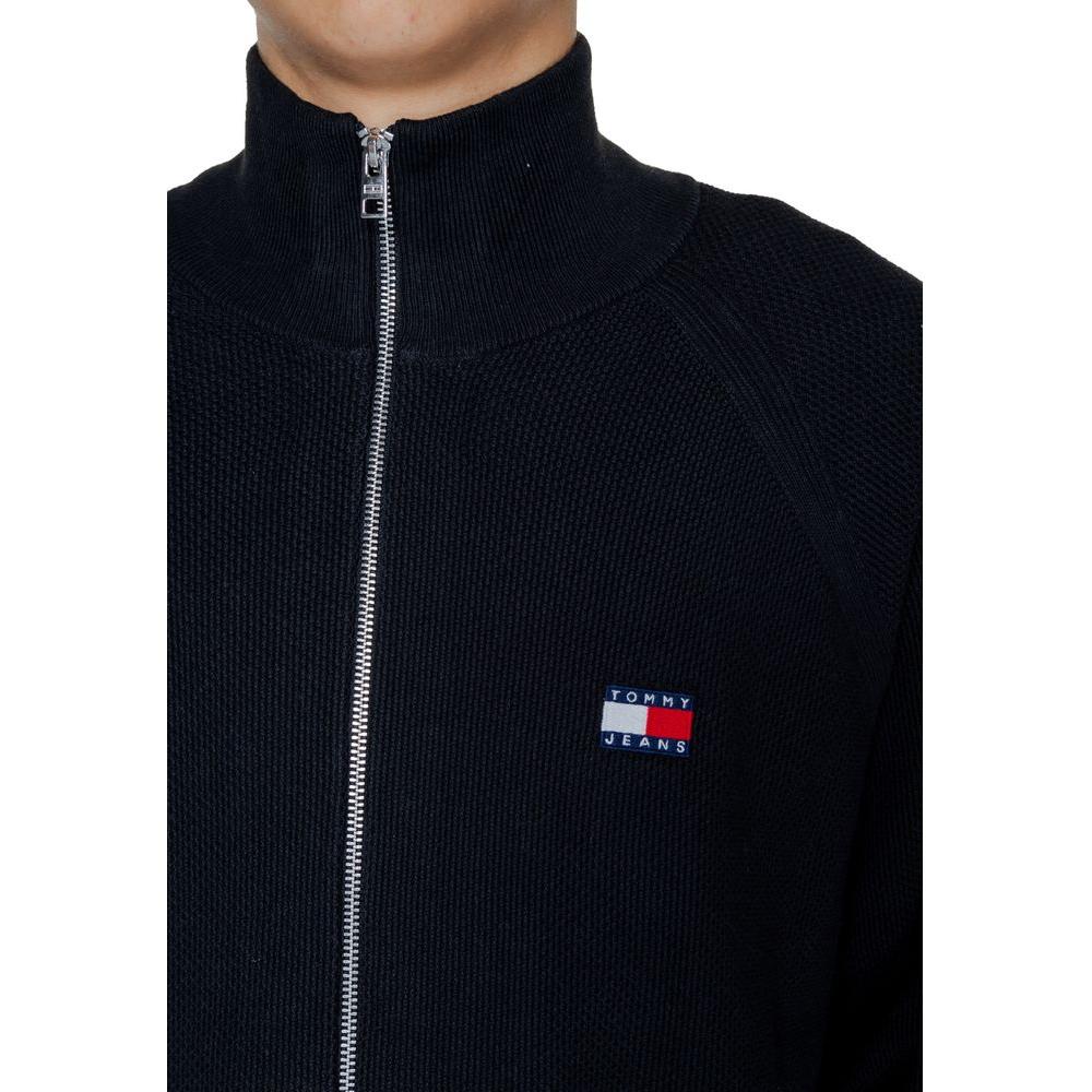 Tommy Hilfiger Jeans Black Cotton Cardigan Tommy Hilfiger Jeans Black