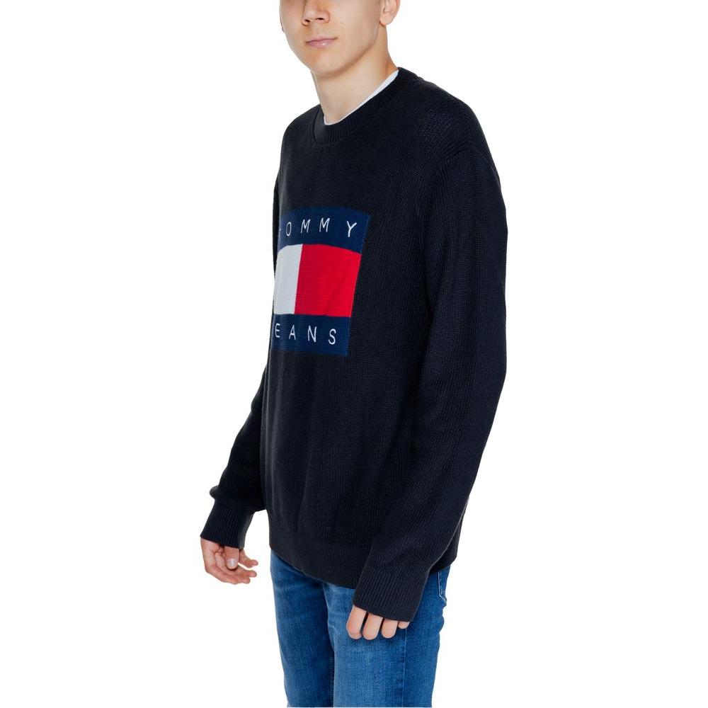 Tommy Hilfiger Jeans Black Organic Cotton Sweater Tommy Hilfiger Jeans Black