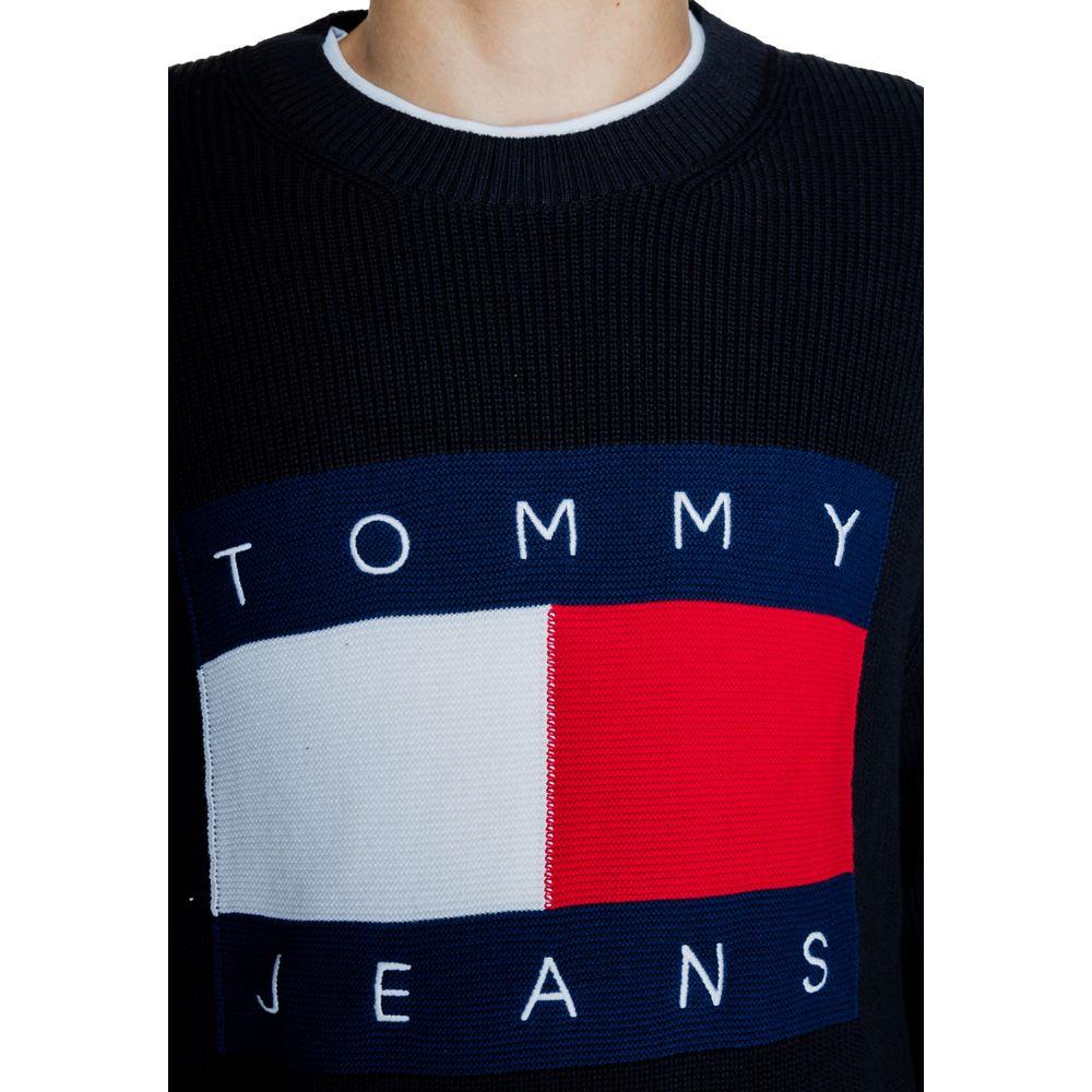 Tommy Hilfiger Jeans Black Organic Cotton Sweater Tommy Hilfiger Jeans Black