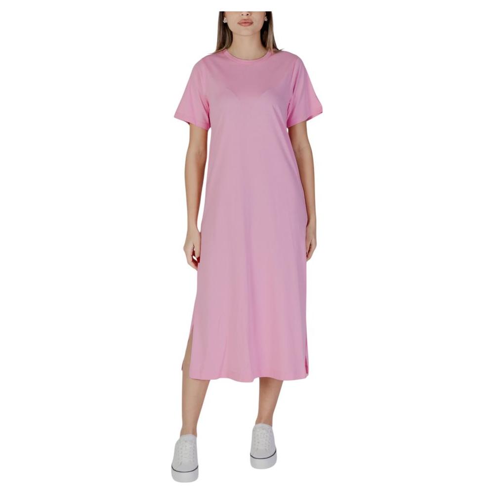 B.Young Multicolor Cotton Dress B.Young Rosy Brown