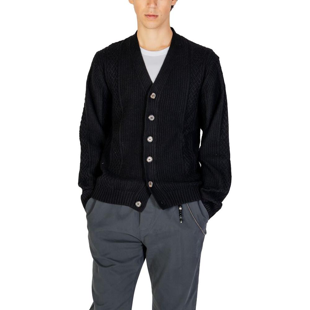 Hamaki-Ho Black Polyester Cardigan Hamaki-Ho Black