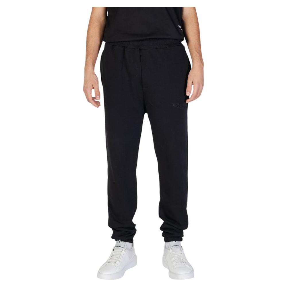 Underclub black cotton men's pants for fall/winter collection, featuring a stylish and comfortable design.