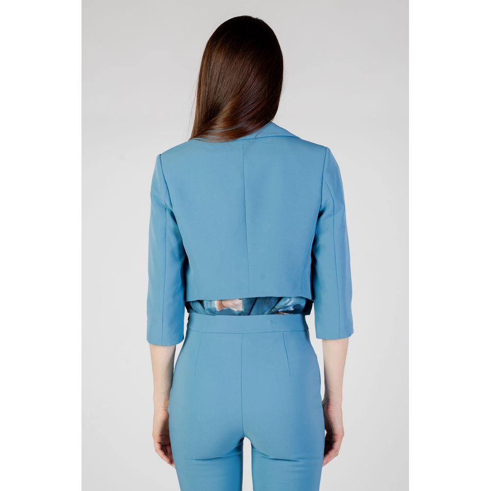 Rinascimento Turquoise Polyester Suits & Blazer Rinascimento Light Steel Blue