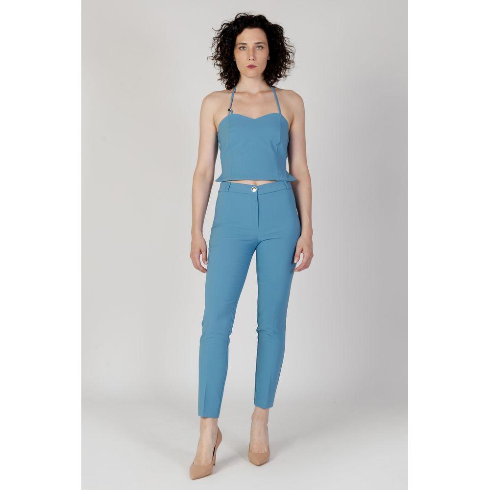 Rinascimento Turquoise Polyester Tops & T-Shirt Rinascimento Light Gray