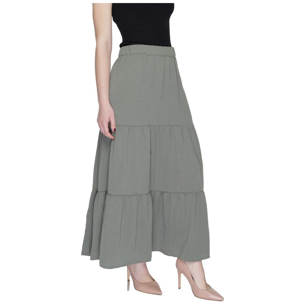 Jacqueline De Yong Green Polyester Skirt Jacqueline De Yong Slate Gray