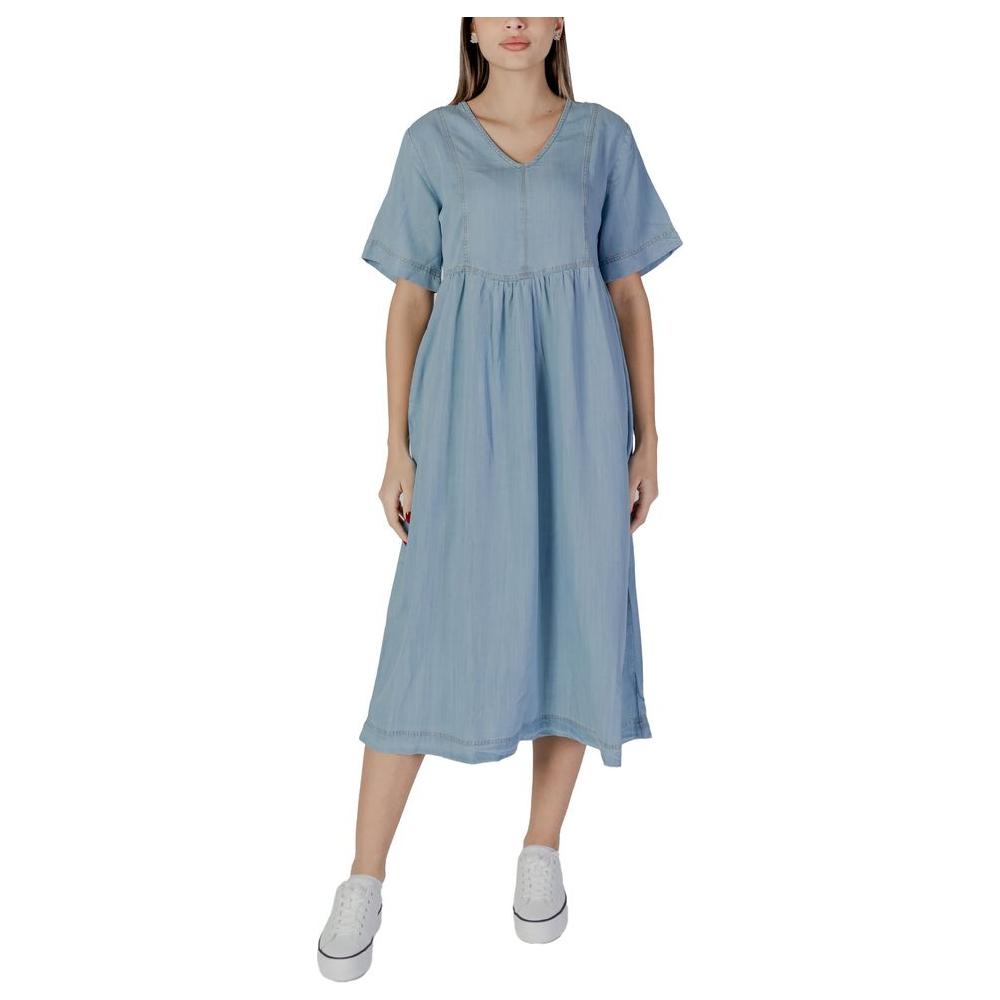 B.Young Light Blue Cotton Dress B.Young Light Slate Gray