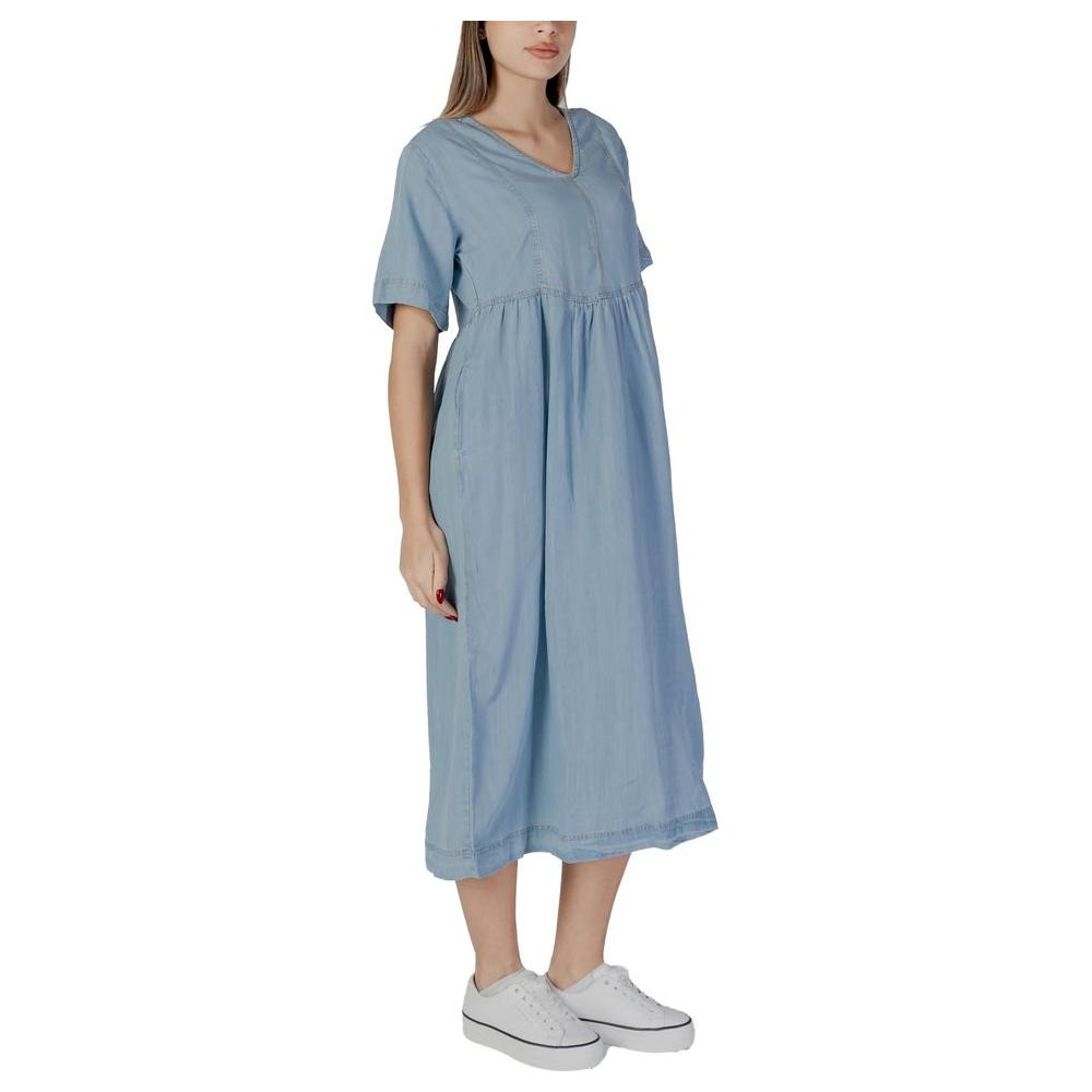 B.Young Light Blue Cotton Dress B.Young Light Slate Gray