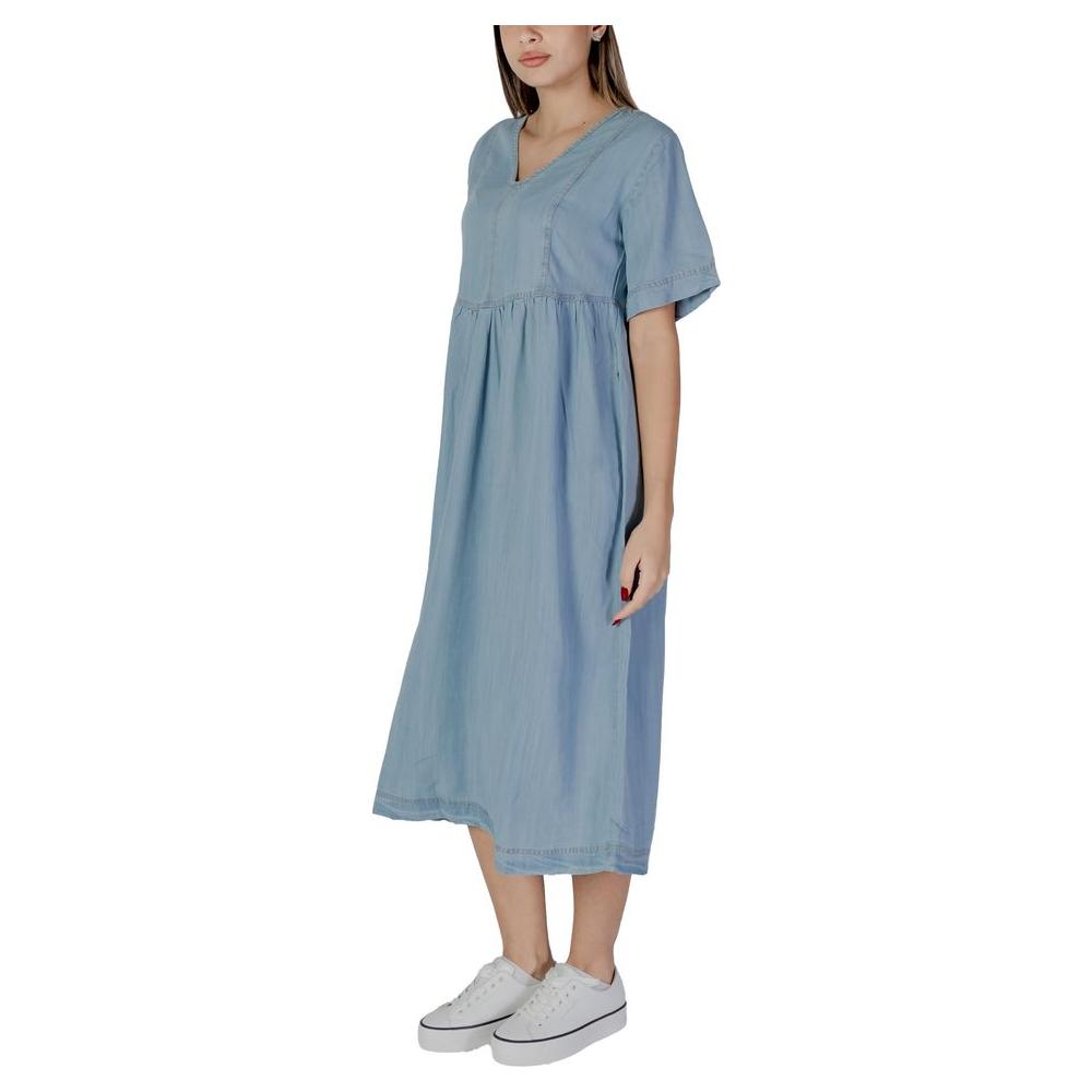 B.Young Light Blue Cotton Dress B.Young Light Slate Gray