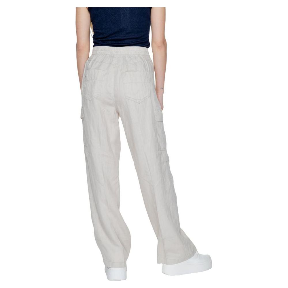 Street One Beige Linen Jeans & Pant Street One Gray