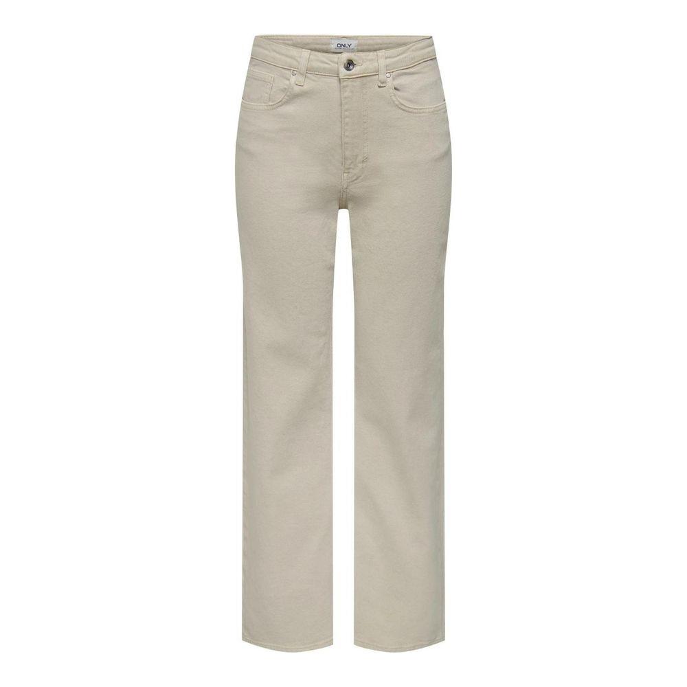 Only Beige Cotton Jeans & Pant Only Dark Gray