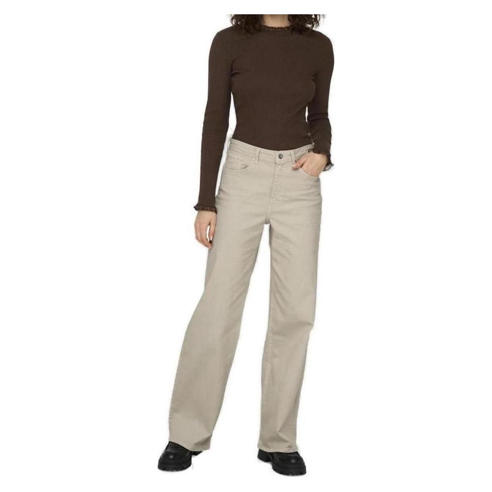 Only Beige Cotton Jeans & Pant Only Dark Gray