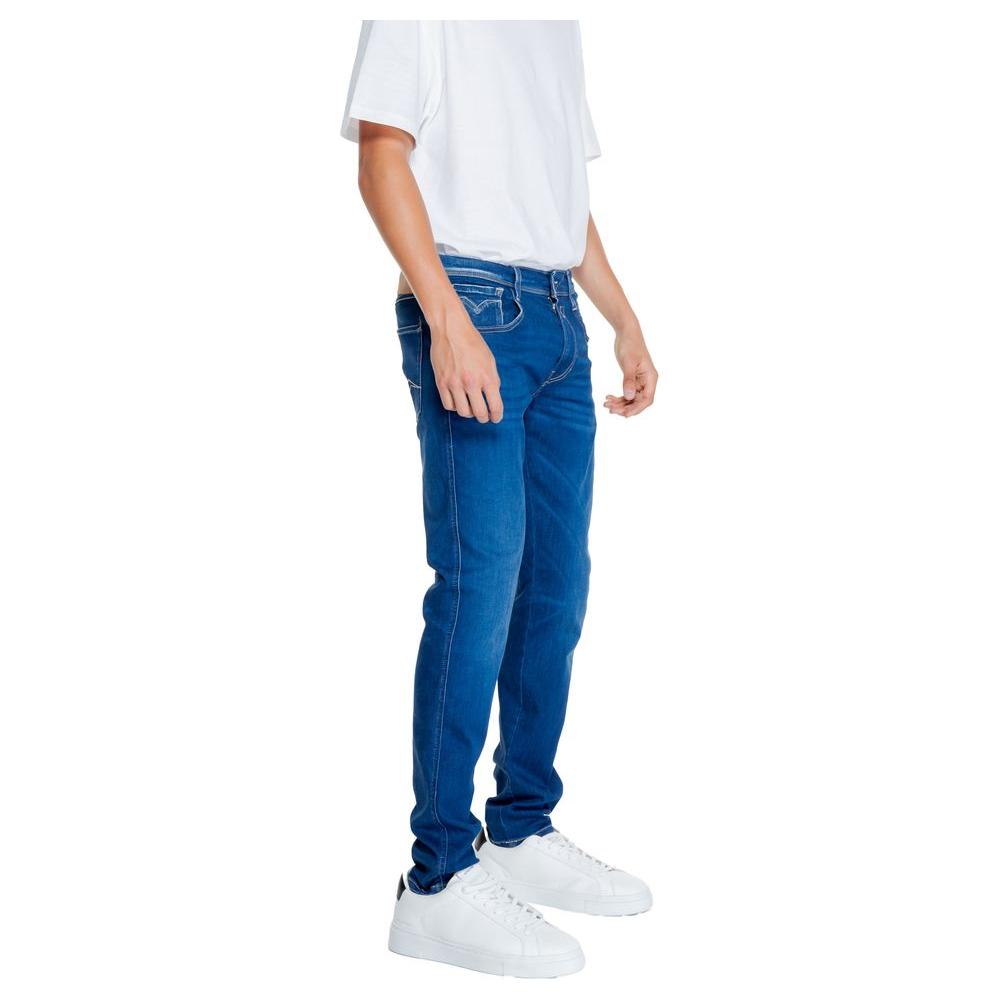 Replay Blue Cotton Jeans & Pant Replay Light Gray