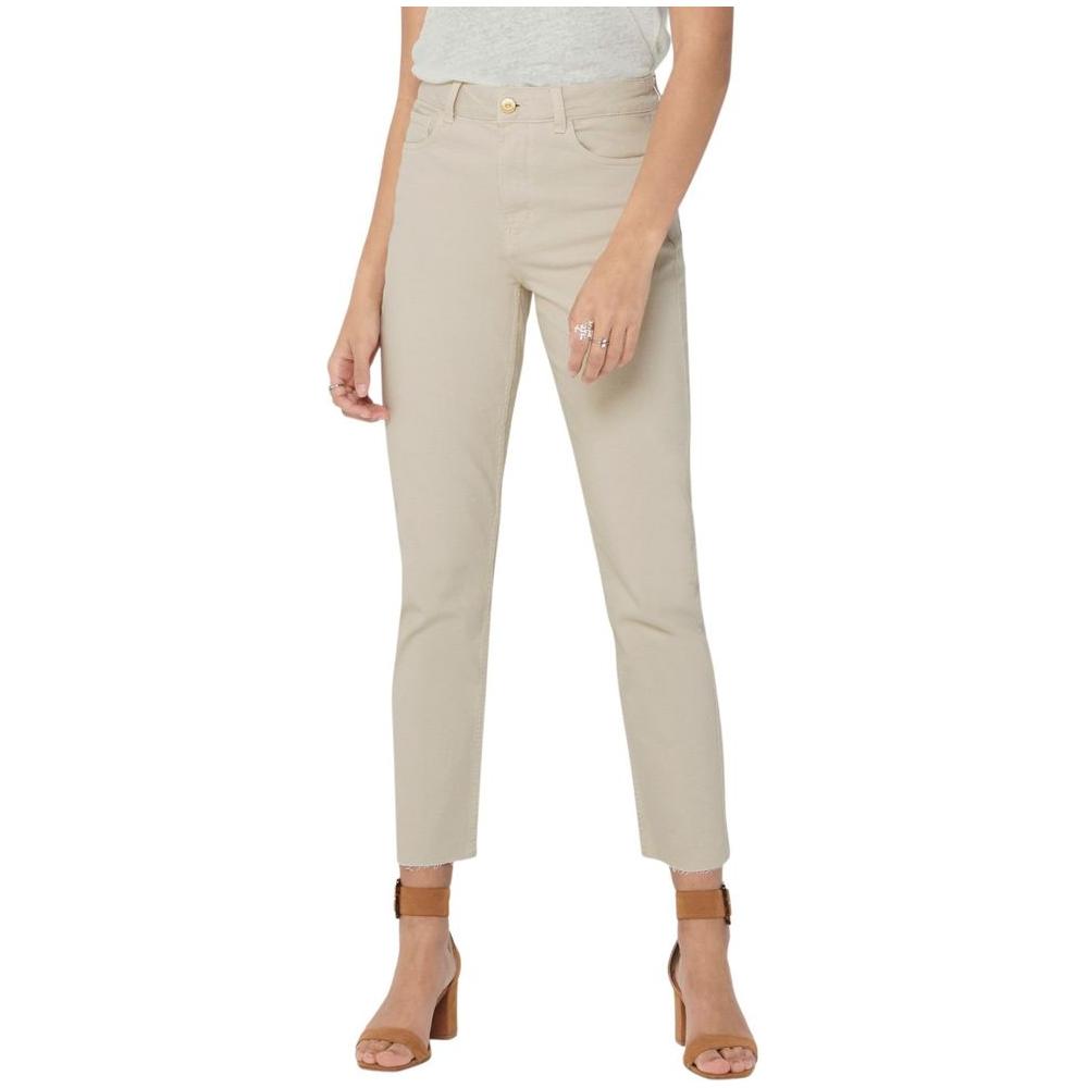 Only Beige Cotton Jeans & Pant Only Gray