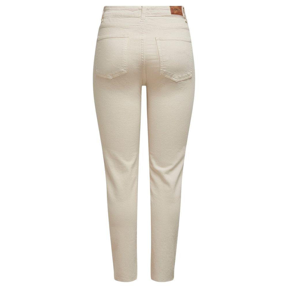 Only Beige Cotton Jeans & Pant Only Gray