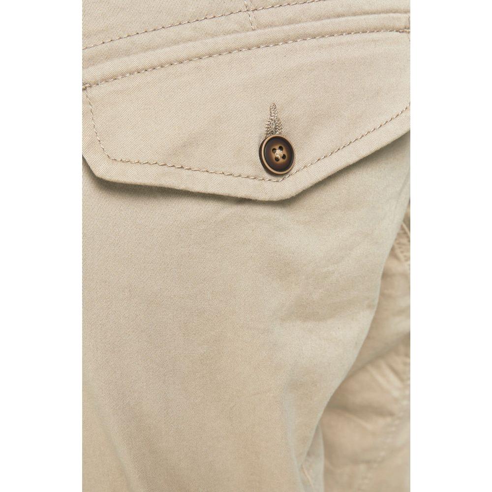 Jack Jones Beige Cotton Jeans & Pant Jack Jones Gray