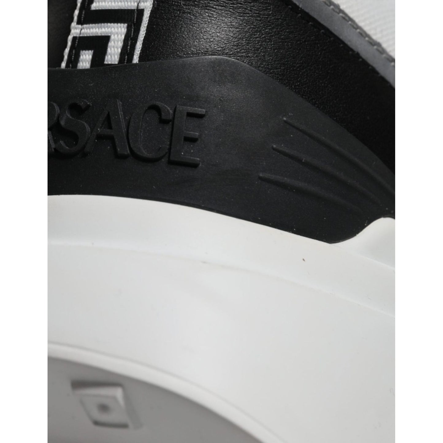 Versace Multicolor Canvas Quad Fabric Medusa Low Top Sneakers Shoes Versace Black