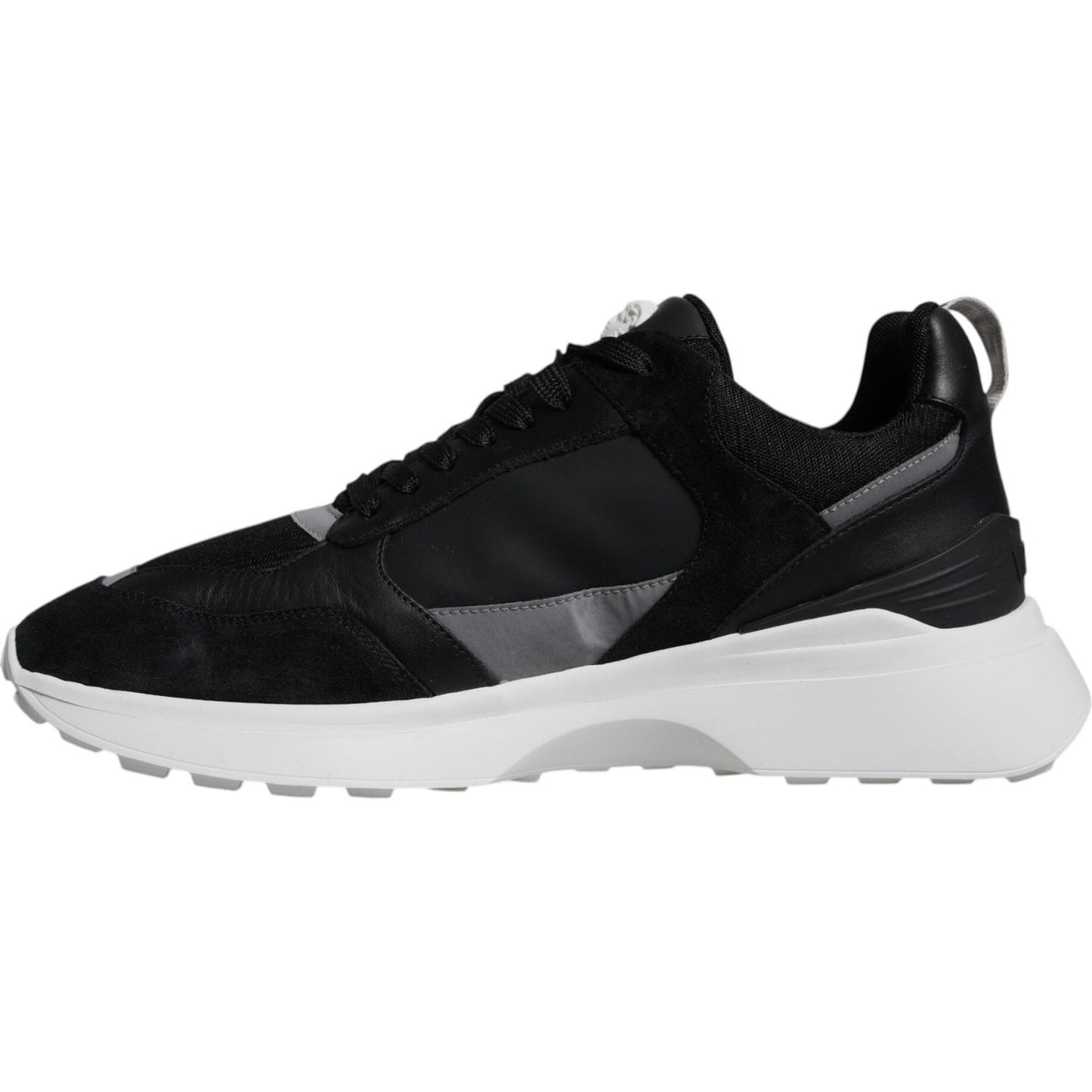 Versace Black Canvas Quad Fabric Medusa Low Top Sneaker Shoes Versace Black