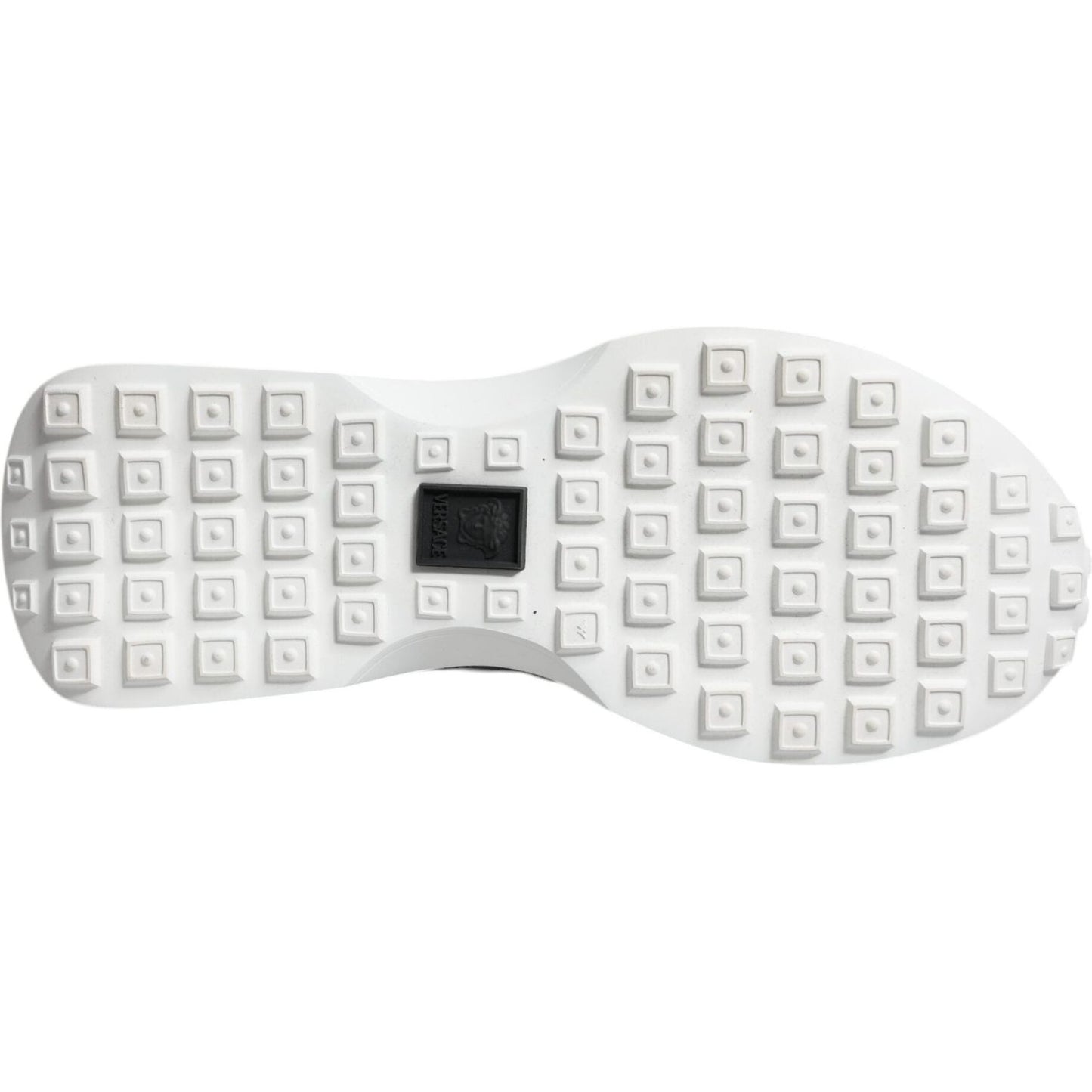 Versace Black Canvas Quad Fabric Medusa Low Top Sneaker Shoes Versace Light Gray