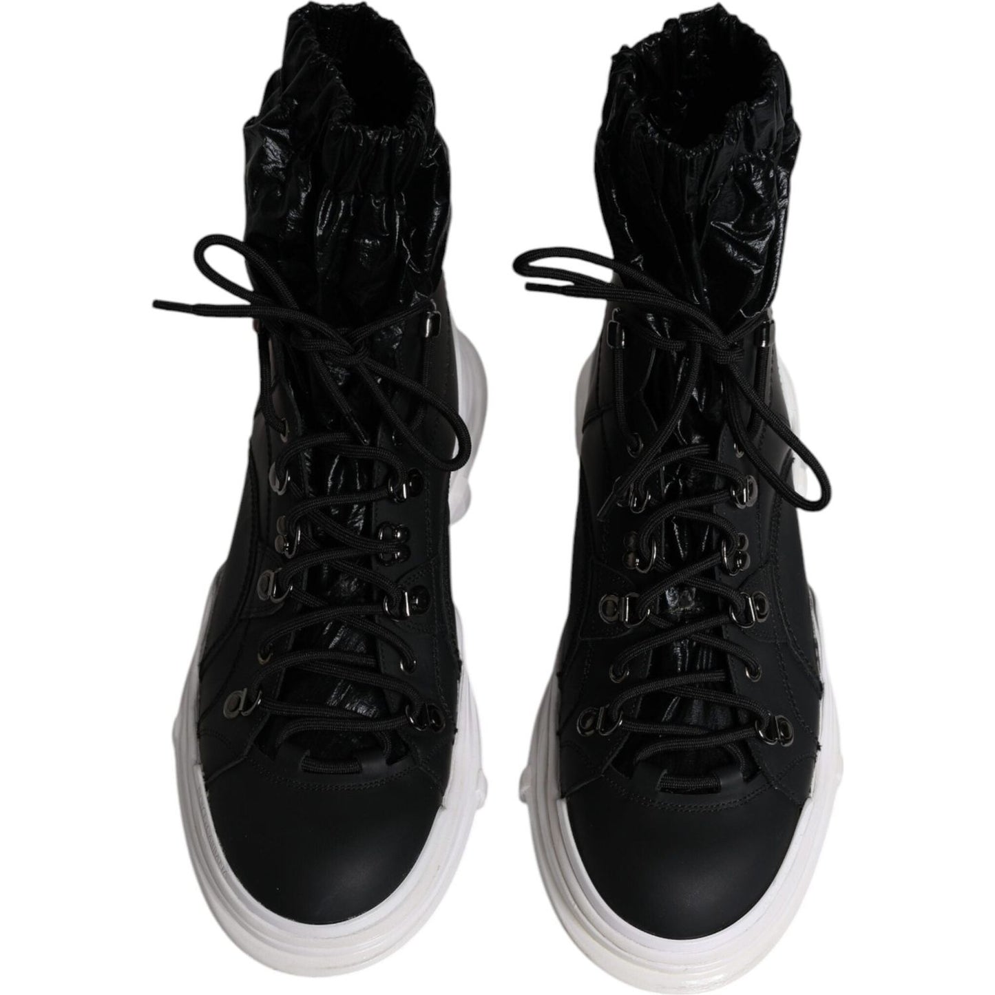 Dolce & Gabbana Black Nylon Galileo High Top Sneakers Shoes Dolce & Gabbana Black