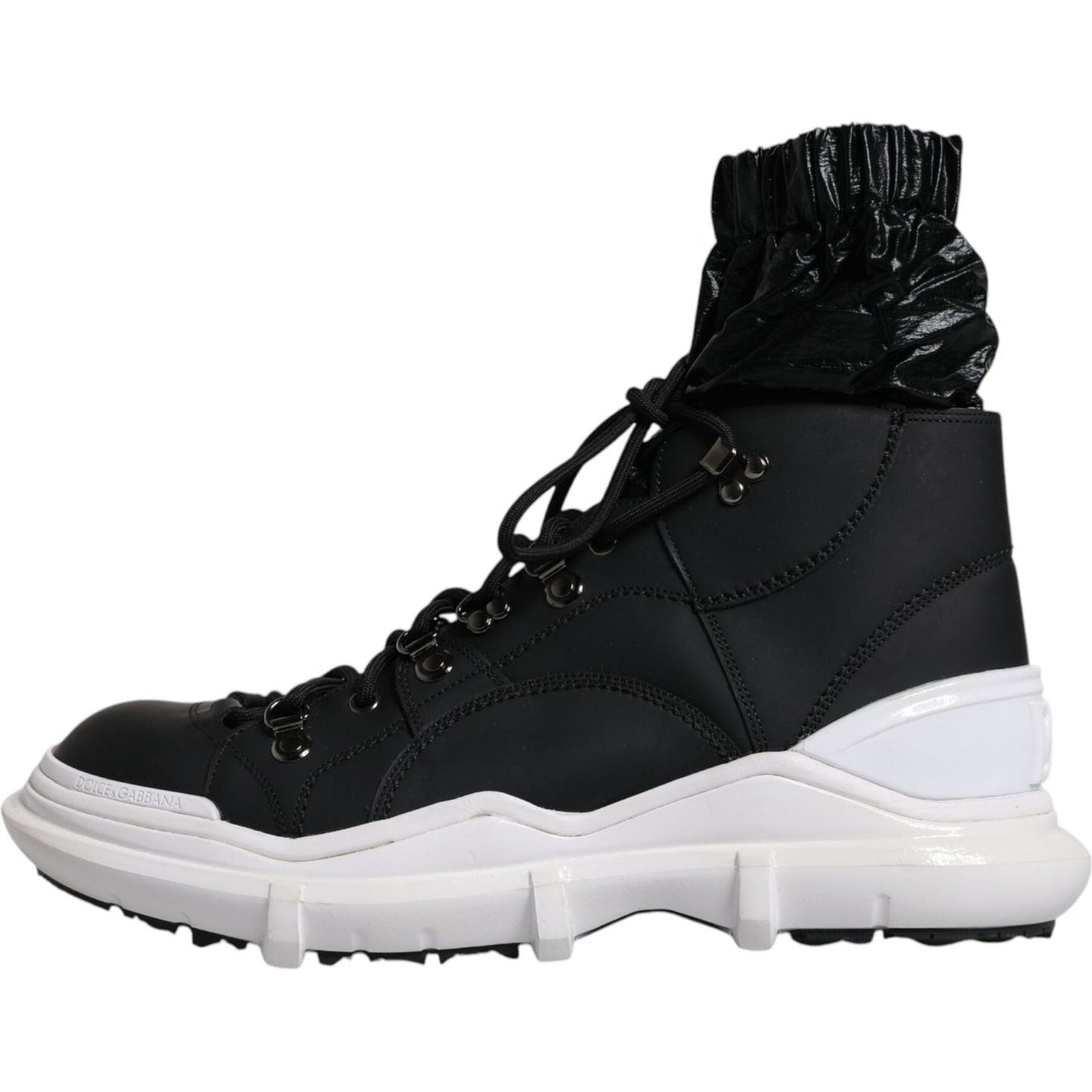 Dolce & Gabbana Black Nylon Galileo High Top Sneakers Shoes Dolce & Gabbana Black