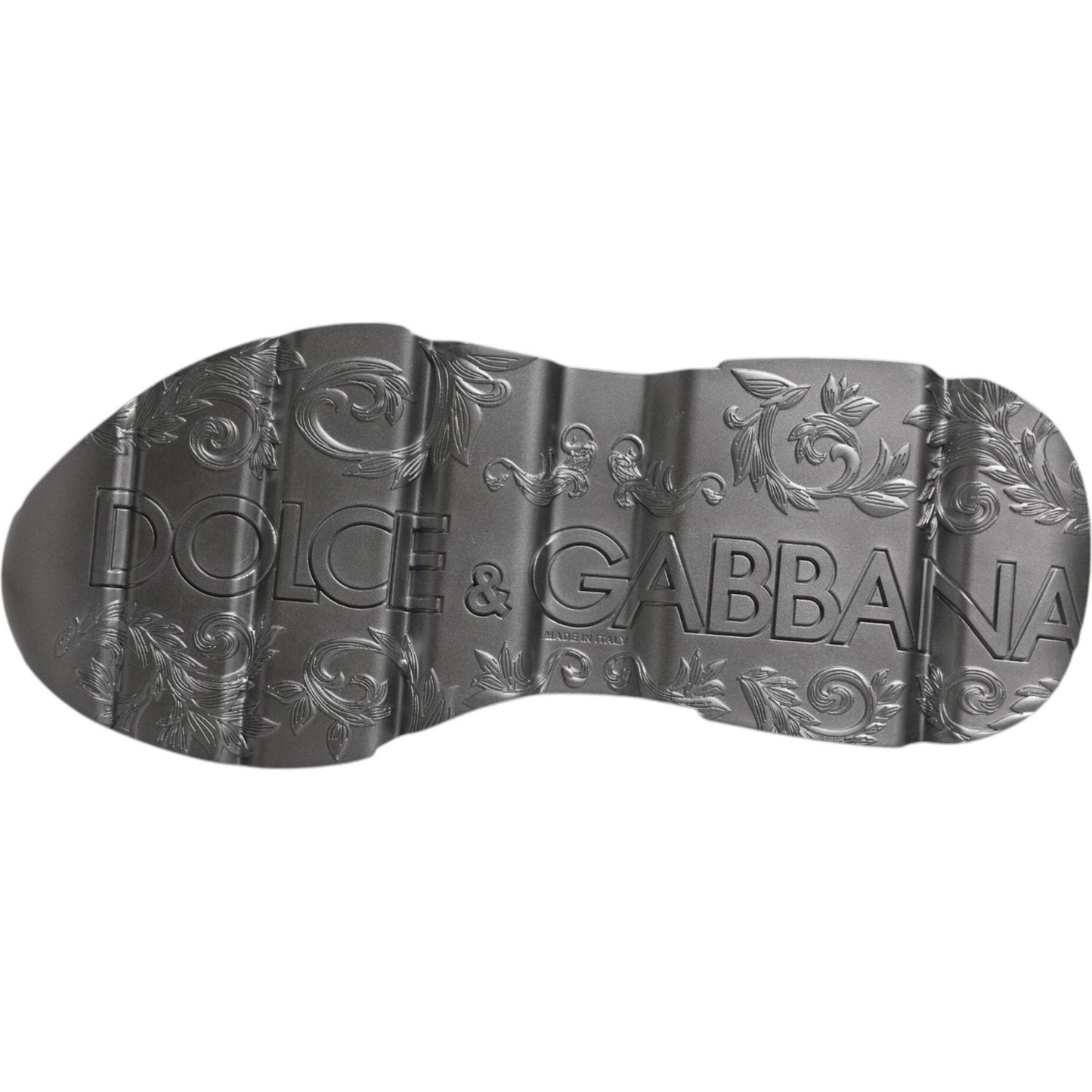 Dolce & Gabbana White Silver DAYMASTER Leather Sneakers Shoes Dolce & Gabbana Dim Gray