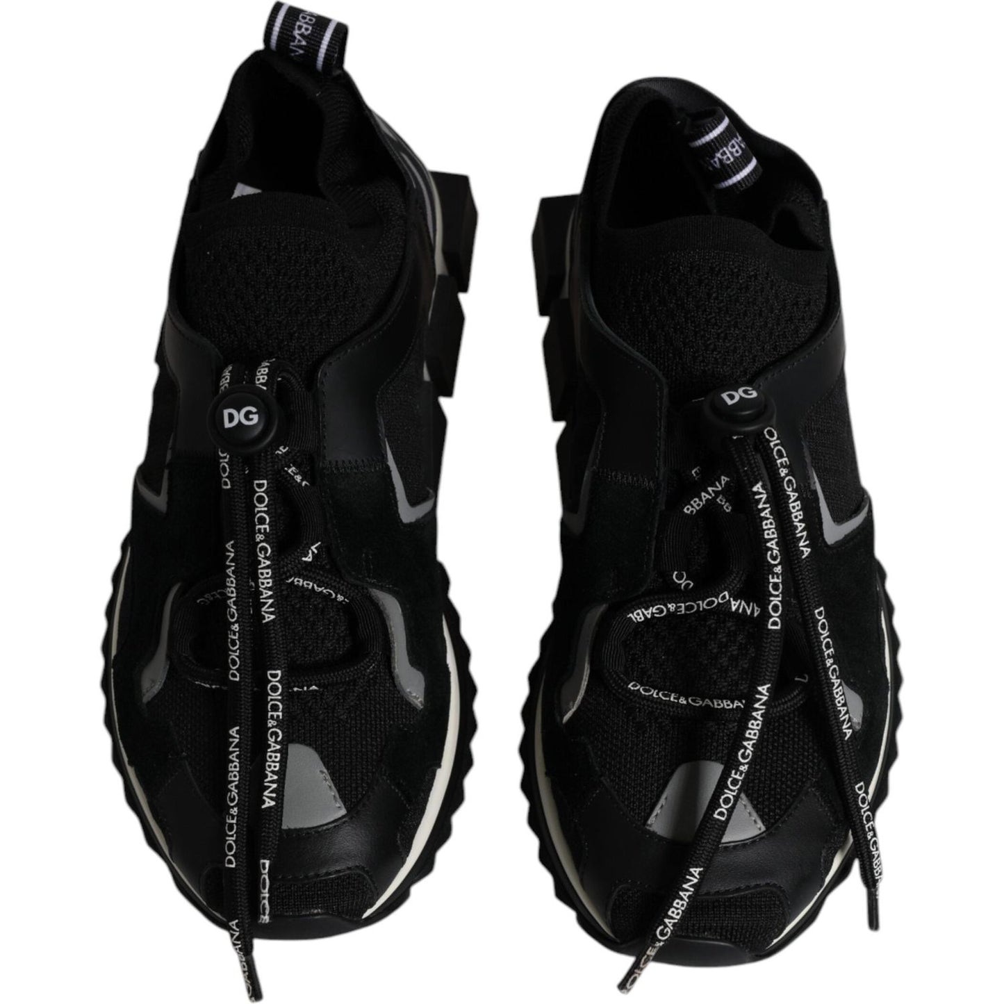Dolce & Gabbana Black White Logo Sorrento Mens Sneakers Shoes Dolce & Gabbana Black
