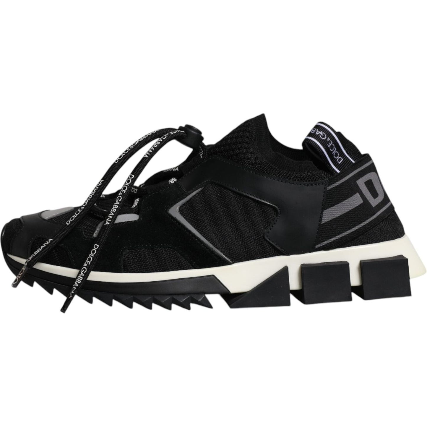 Dolce & Gabbana Black White Logo Sorrento Mens Sneakers Shoes Dolce & Gabbana Black