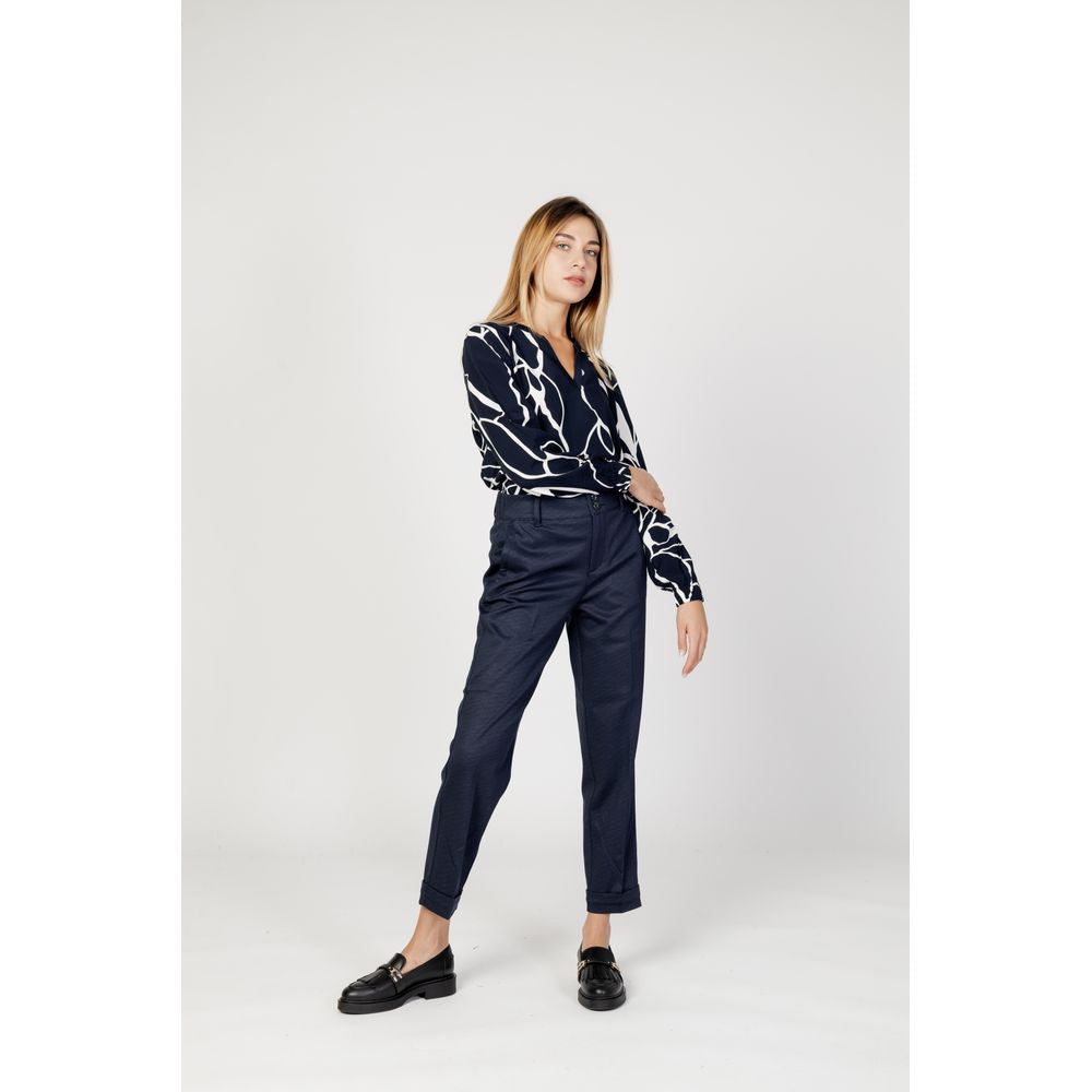 Street One Blue Viscose Jeans & Pant Street One Light Gray