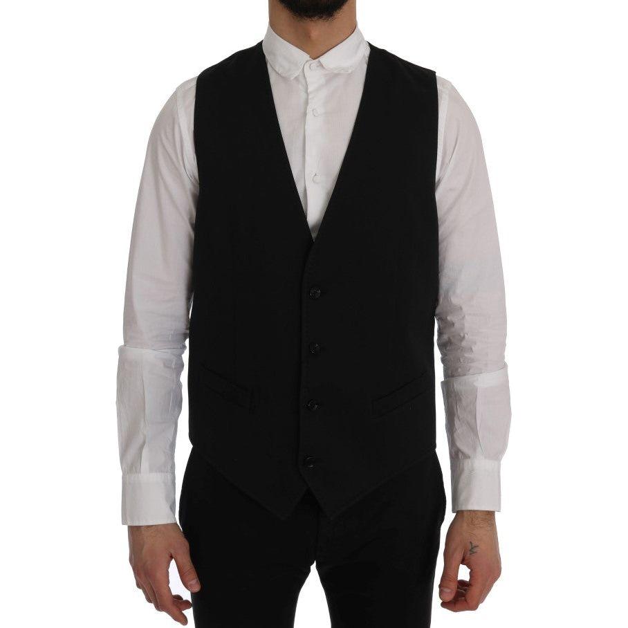 Dolce & Gabbana Black STAFF Cotton Vest SIG60362-2