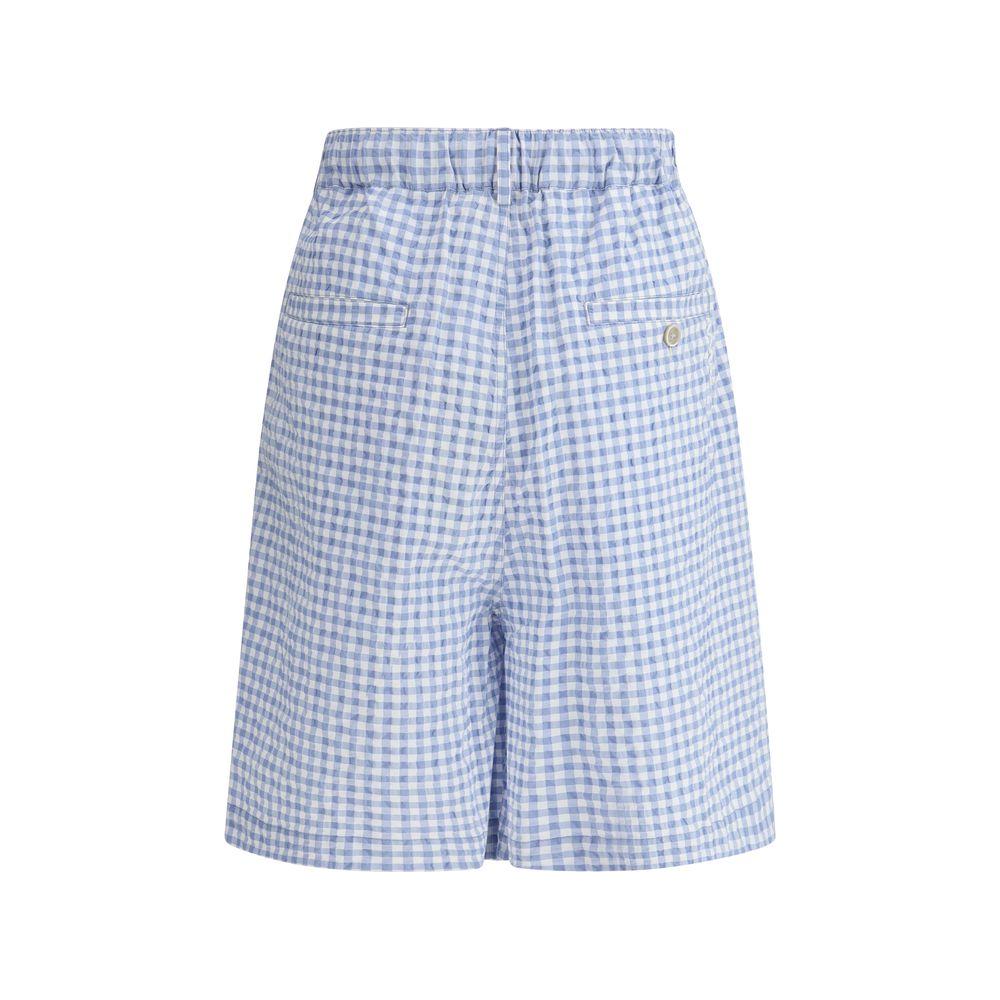 Marni knee-length Vichy Shorts Marni Light Steel Blue