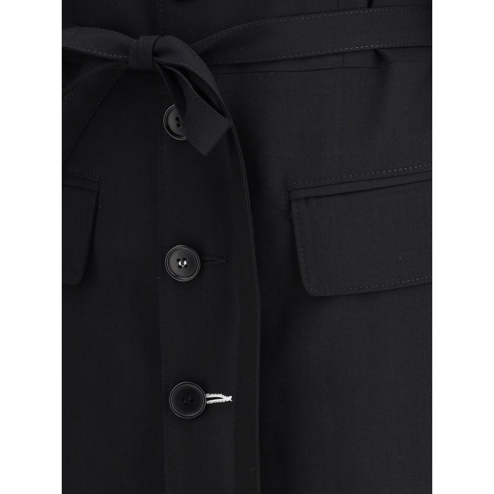MM6 Wool Trenchcoat MM6 Black