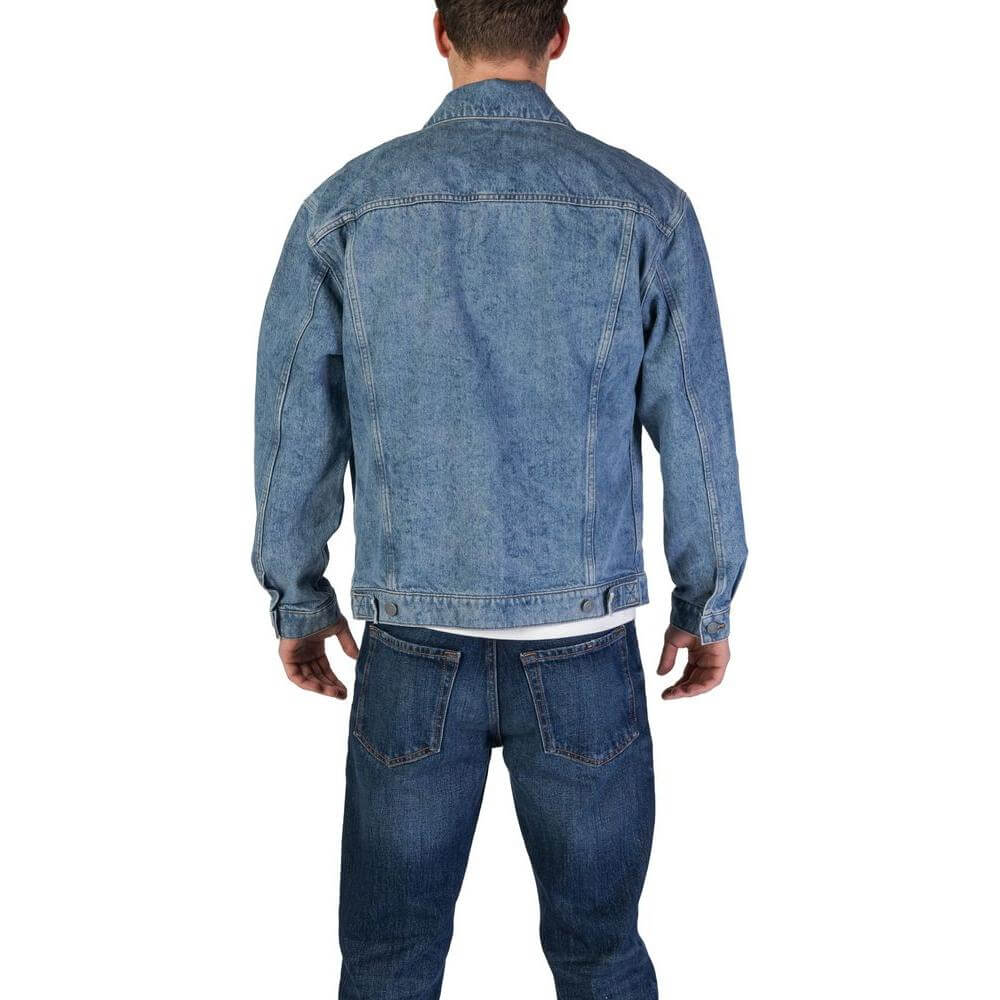 Hugo Boss Light Blue Cotton Jacket Hugo Boss Dim Gray