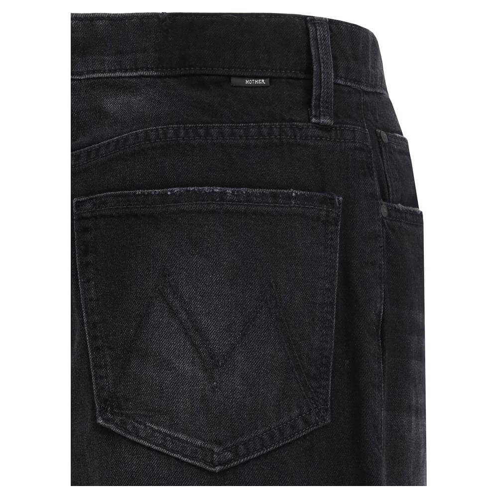 Mother Denim The Spinner Zip Sneak Jeans Mother Denim Black