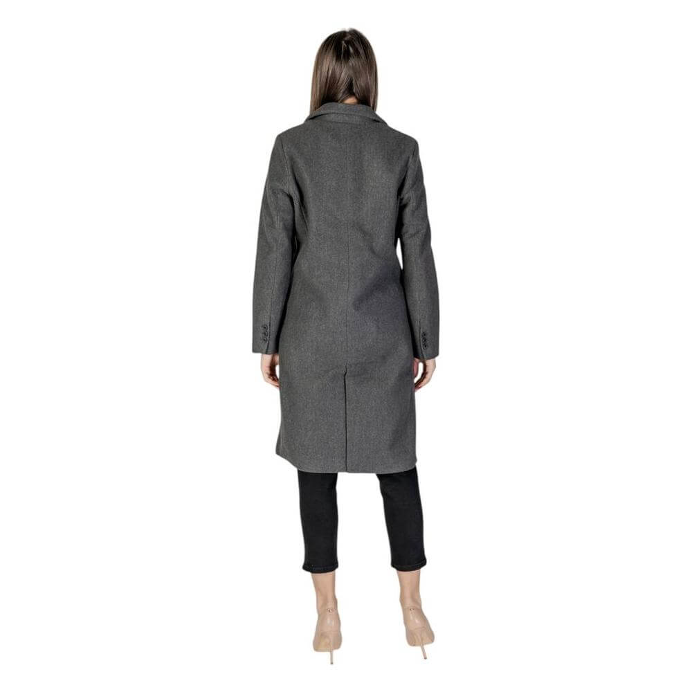 Vero Moda Gray Polyester Jackets & Coat Vero Moda Dark Slate Gray