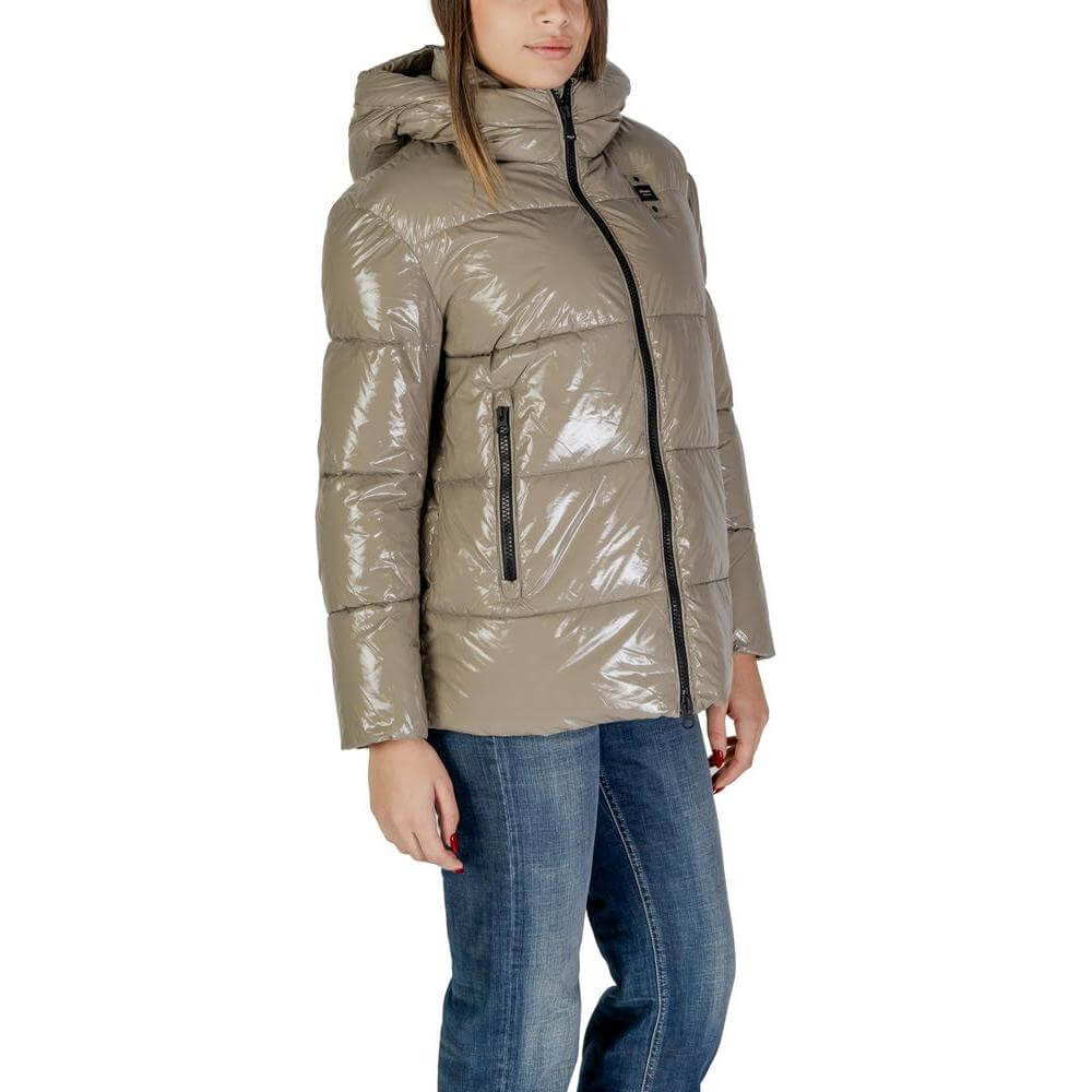 Blauer Beige Polyamide Jackets & Coat Blauer Slate Gray