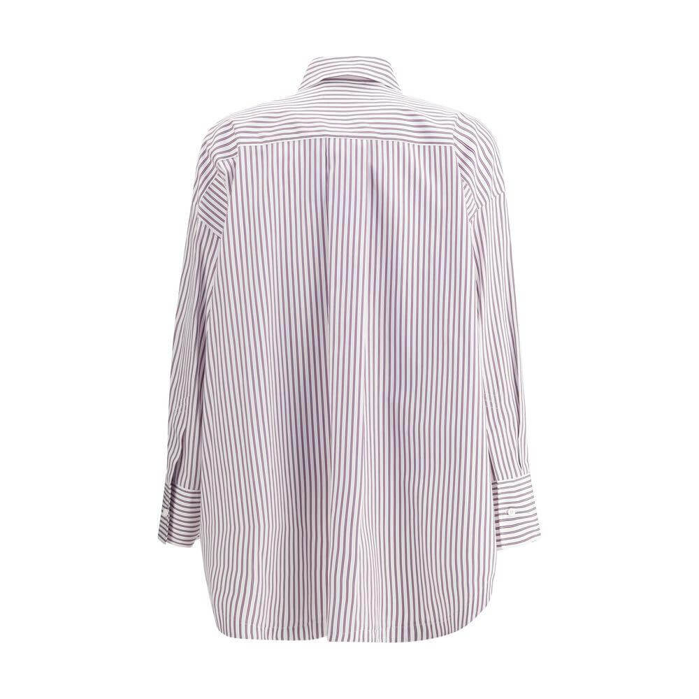 The Attico Asymmetrical strip Shirt The Attico Light Gray