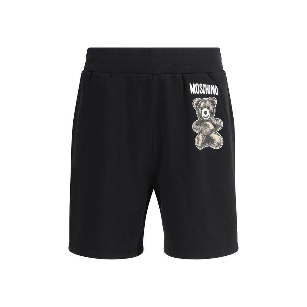 Moschino Logo Sweatpants Shorts Moschino Black