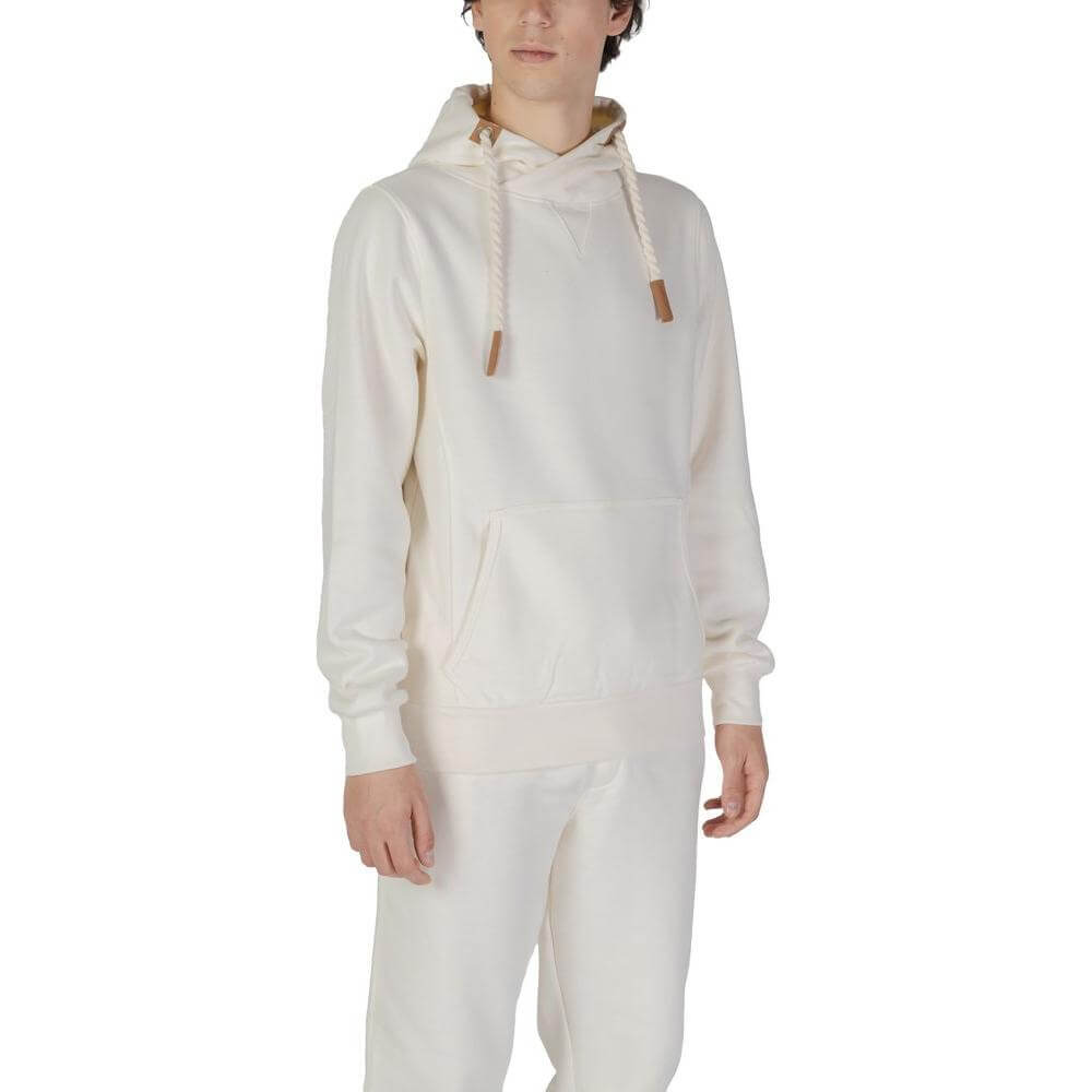 Cream cotton sweater for men, part of Hydra Clothing's Fall/Winter collection, made from 60% cotton and 40% polyester.