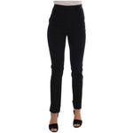 Ermanno Scervino Black Stretch Leggings Pants BYX1163-2