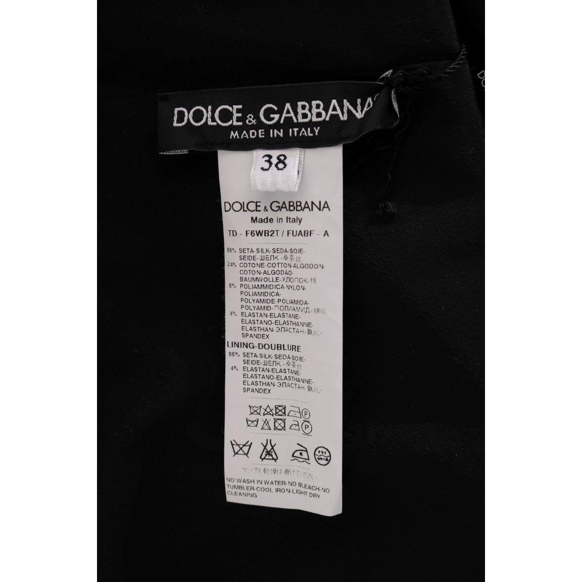 Dolce & Gabbana Elegant Silk Floral Lace Kaftan Maxi Dress Dolce & Gabbana Gray