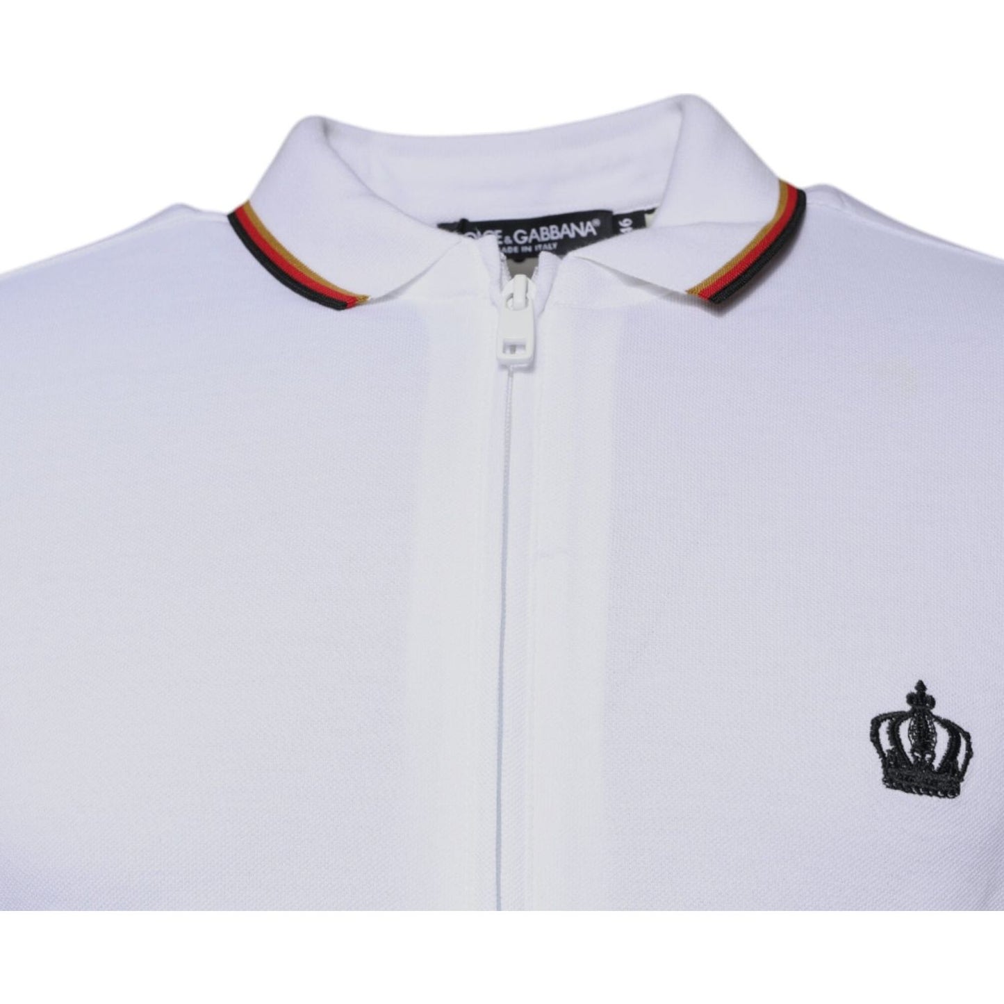 Dolce & Gabbana White Crown Men Full Zip Sweatshirt Sweater TSH87417-44