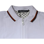 Dolce & Gabbana White Crown Men Full Zip Sweatshirt Sweater TSH87417-44