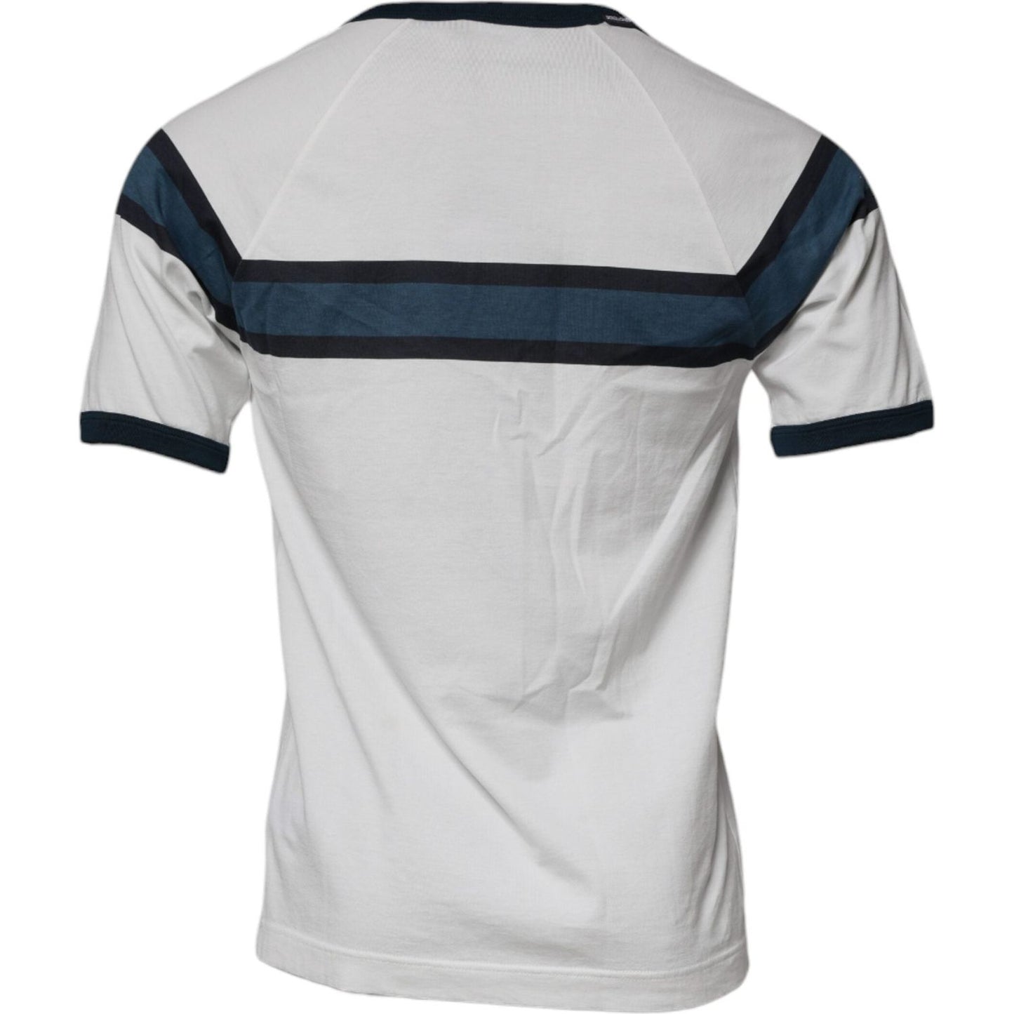 Dolce & Gabbana White DG Crown Cotton Crew Neck T-shirt TSH87241-44